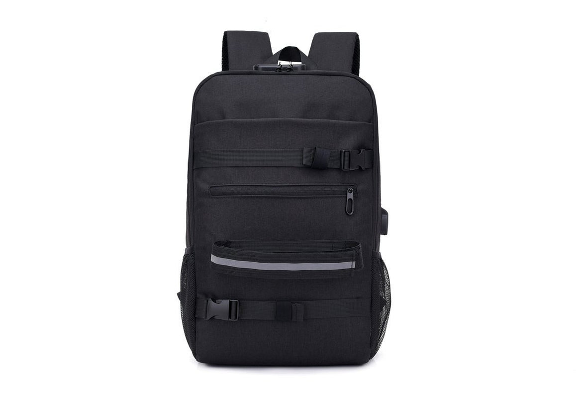 Skateboard Bag Men'S Korean Backpack, Measuring Travel Computer Bag, Student School Bag