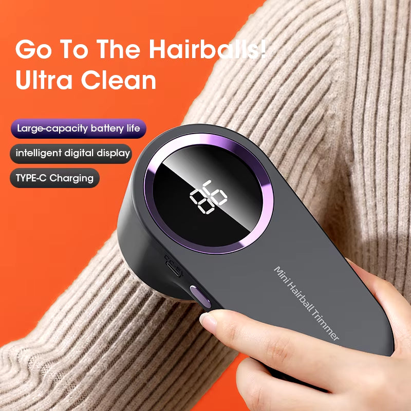 Lint Remover Electric Hairball Trimmer Smart LED Digital Display Fabric USB Charging Portable Professional Fast Household