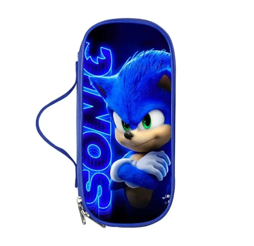 Sonic Backpack Primary and Middle School Students Schoolbag Boys Girls Anime Cartoon School Bag Mochila Zipper Shoulders