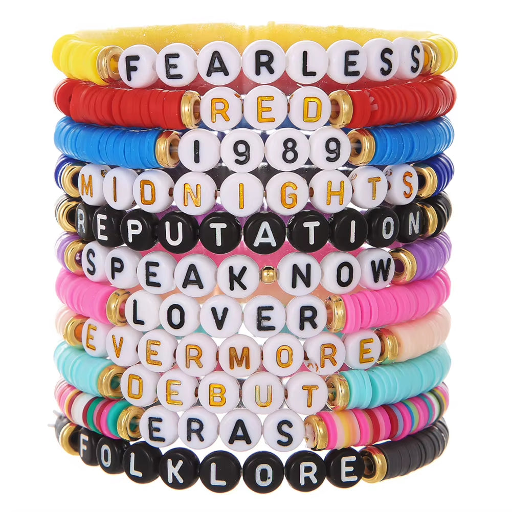 11/14 PCS Colorful Friendship Bracelets Album Bracelets Letter Beads Bracelet for Tween Girl Party Favors