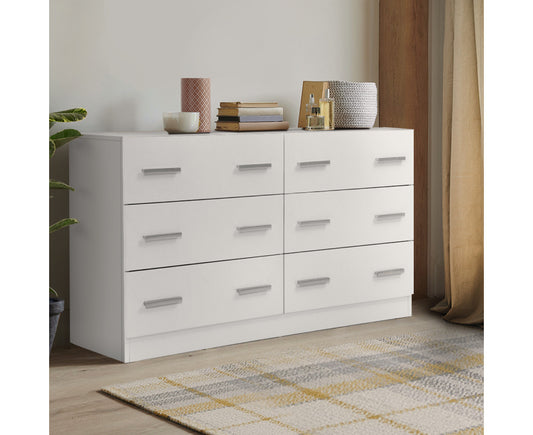 6 Chest of Drawers - VEDA White