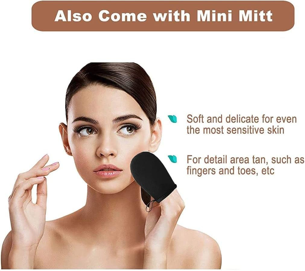 4 in 1 Self Tanning Mitt Applicator Kit, Self Tanning Glove for Self Tan Mitt Applicator Set, Tanning Mitts Self Tanner Mitt Applicator, Sunless Tanner Mitt Set, Self Tanner Glove