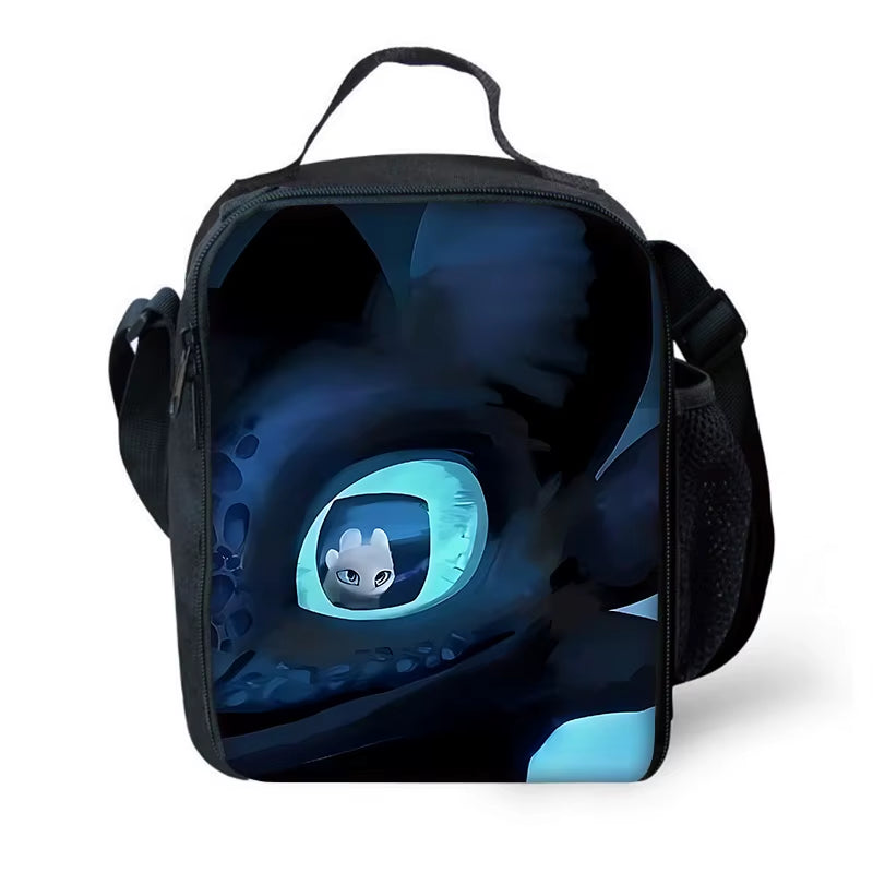 T-Toothless Child School Backpack with Lunch Bags ,Pencil Bags ,School Bags for Boys Girls Best Gift