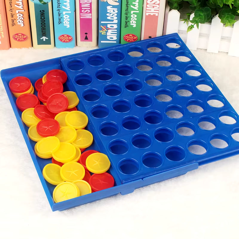 Connect 4 Game Classic Master Foldable Kids Children Line up Row Board Puzzle Toy Gifts Board Game Parent-Child Interactive Toys