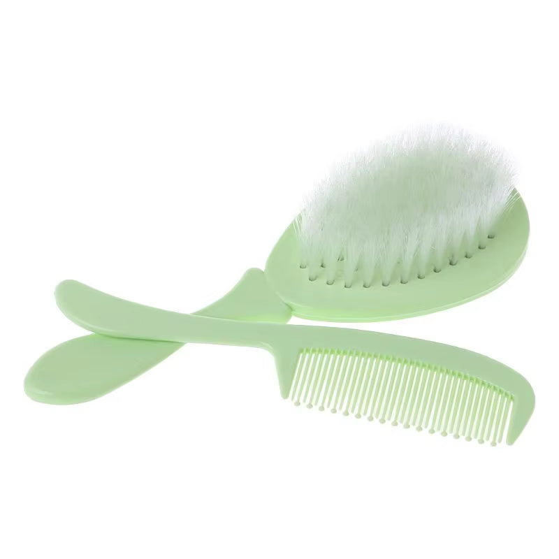 Baby Hair Brush & Comb Set Children Hair Brush Soft Nylon Bristle Cradle Caps Hair Brush for Toddler Infant Massage