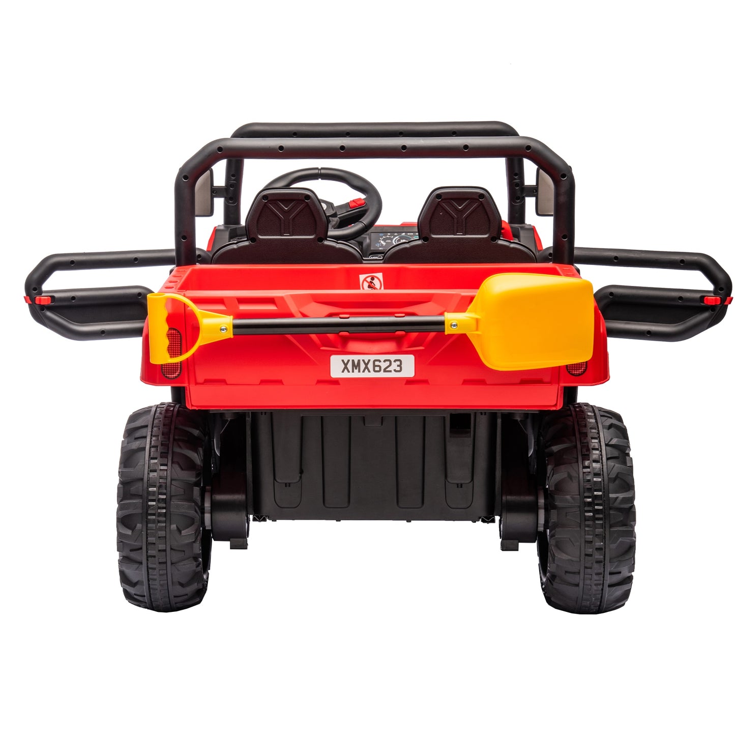 24V Ride on Truck 2 Seater Ride on UTV with 2X200W Motor Ride on Dump Truck with Dump Bed Shovel Ride on Car with Remote Control Electric Vehicle with Non Slip Tyre for Boys Girls