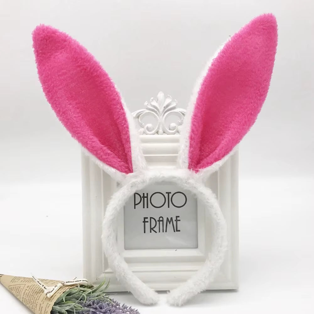 Cute Easter Adult Kids Cute Rabbit Ear Headband Happy Bunny Easter Party Decoration Supplies Easter Party Favor for Kids Gifts