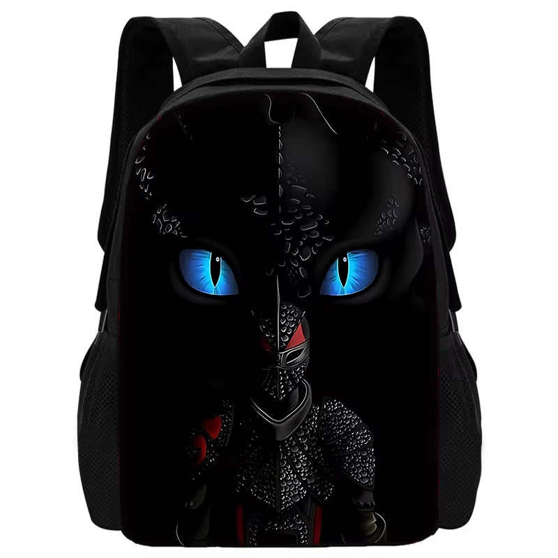 T-Toothless Child School Backpack with Lunch Bags ,Pencil Bags ,School Bags for Boys Girls Best Gift