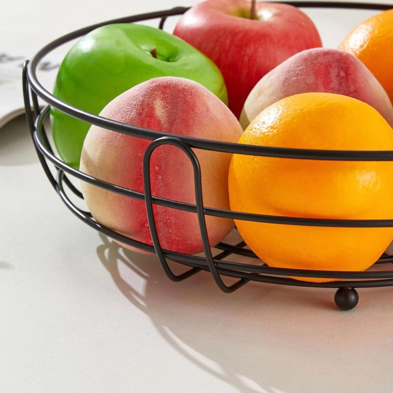 Countertop Fruit Basket, Iron Double Layer Fruit Basket for Table, Metal Fruit Tray, Serving Basket, Snack Basket, Kitchen Storage Organizer, Fruit Display Rack, 2024 Outdoor Fruit Organiser, Summer for Gift