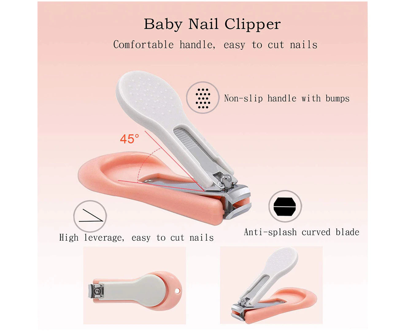 Baby Nail Kit,Baby Nail Care Set 4 in 1,Including Baby Nail Clippers