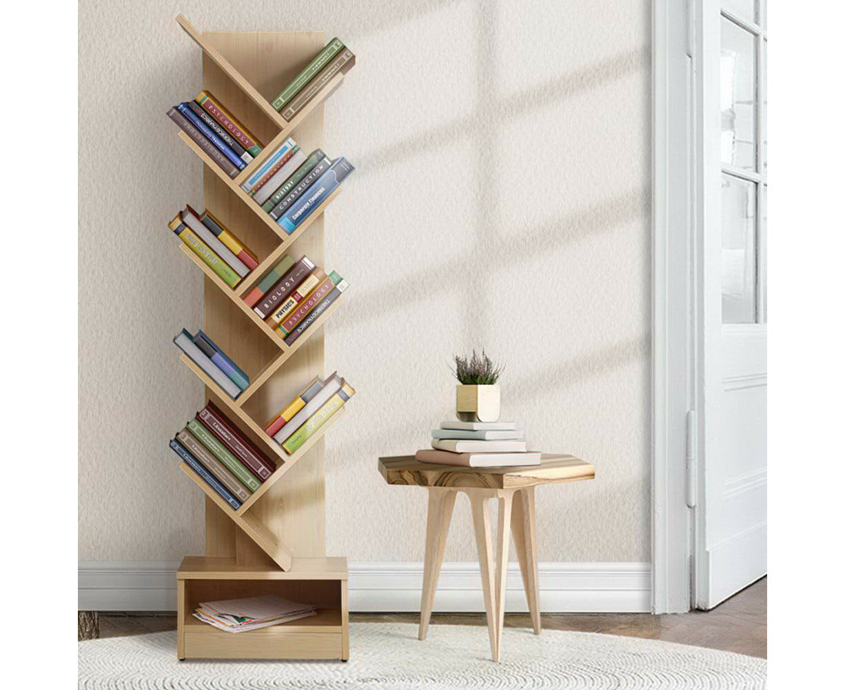 Tree Bookshelf 9 Tiers - ECHO Oak