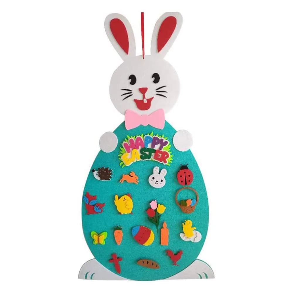 Easter Bunny Felt Board DIY Easter Felt Board Decorations Easter Kids Arts and Crafts Felt Board for Classroom Wall Decorations