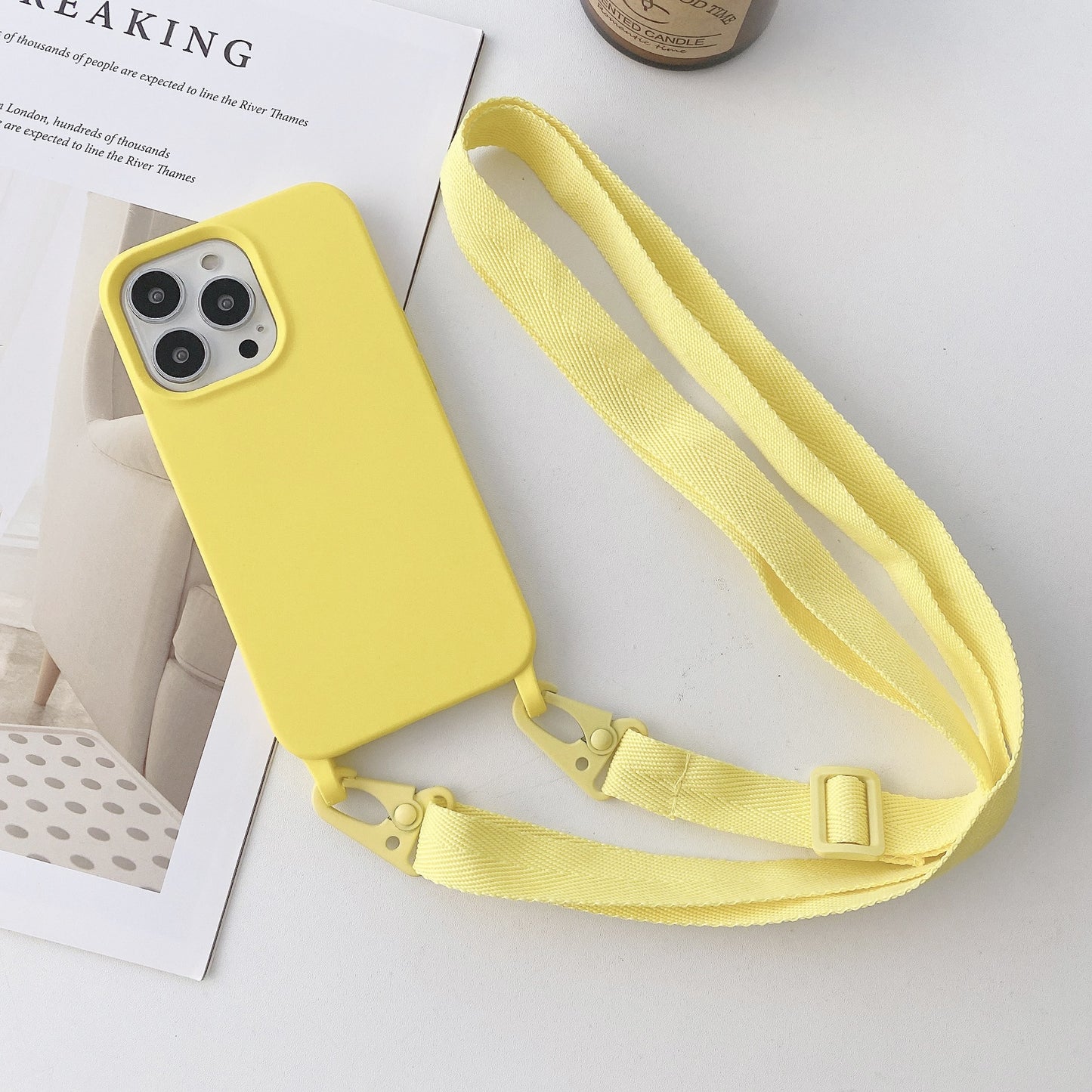 Crossbody Lanyard Liquid Silicone Phone Case