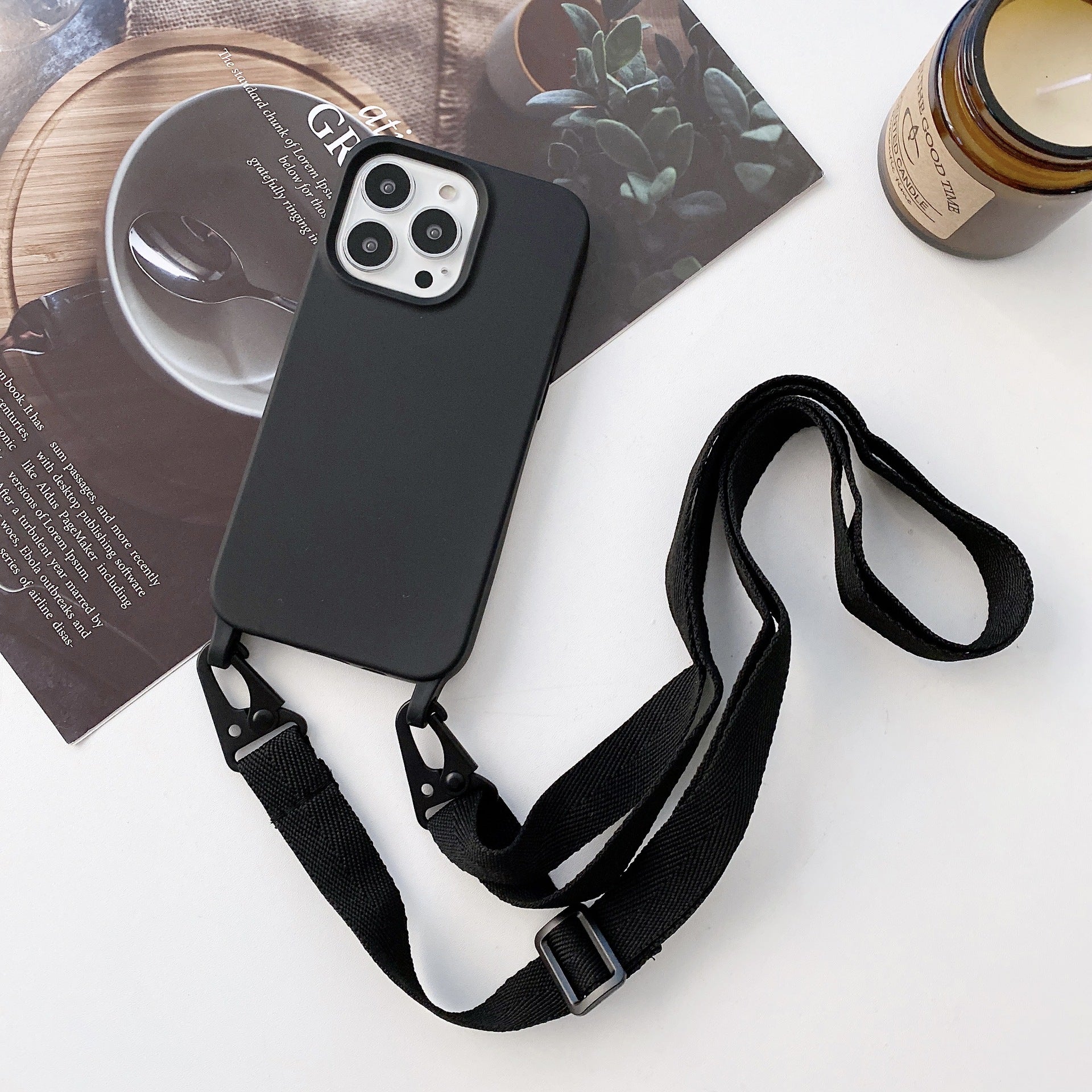 Crossbody Lanyard Liquid Silicone Phone Case