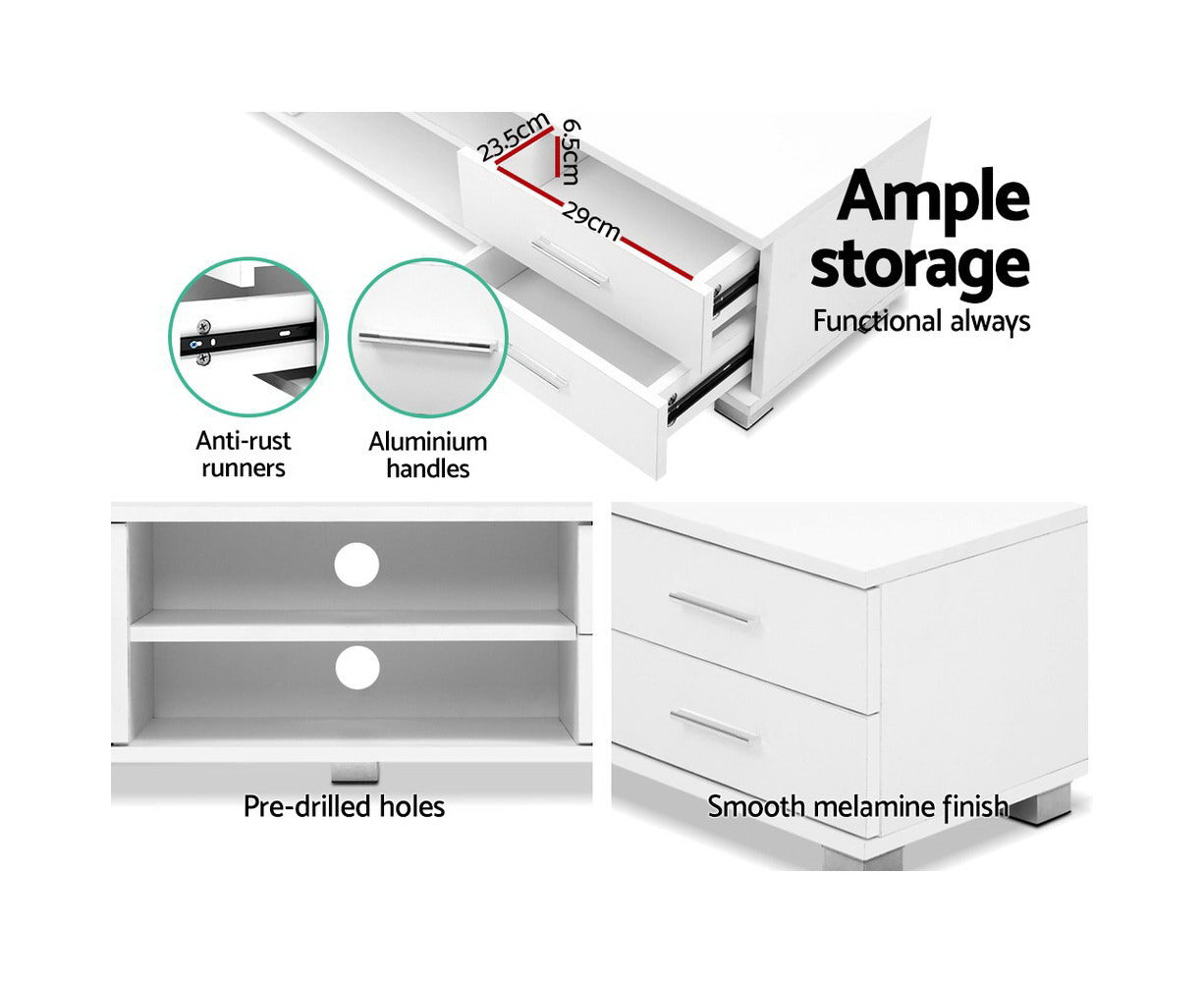 Entertainment Unit TV Cabinet 120Cm White Dylan