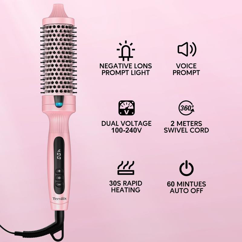 Terviiix Ionic Thermal Brush Get Voluminous Hair Styling, Adjustable Temperature, Negatives Ions