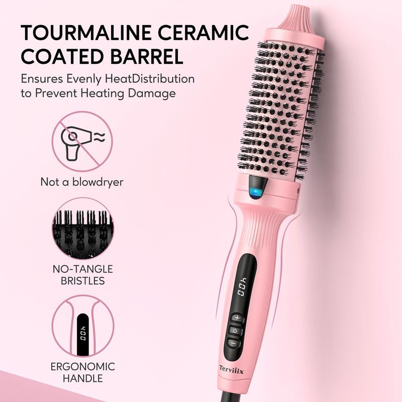 Terviiix Ionic Thermal Brush Get Voluminous Hair Styling, Adjustable Temperature, Negatives Ions