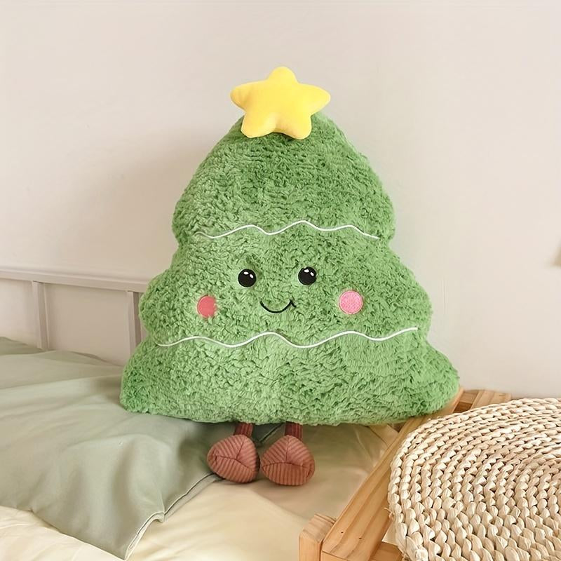 Emoin Christmas Vivid Tree Pillows Christmas Throw Pillows,Decorative Cute Pillows for Christmas Party Outdoor Home Cushion Decorations