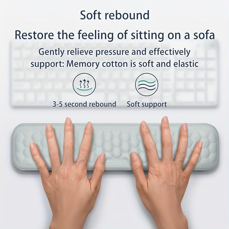 Computer Keyboard Wrist Rest & Mouse Wrist Rest, 2 Counts/Set Ergonomic Memory Foam Wrist Rest Pad, Comfortable & Breathable Mouse Pad