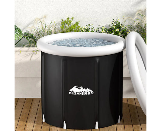 Portable Ice Bath Tub 80X80CM Inflatable Folding Bathtub Spa Massage