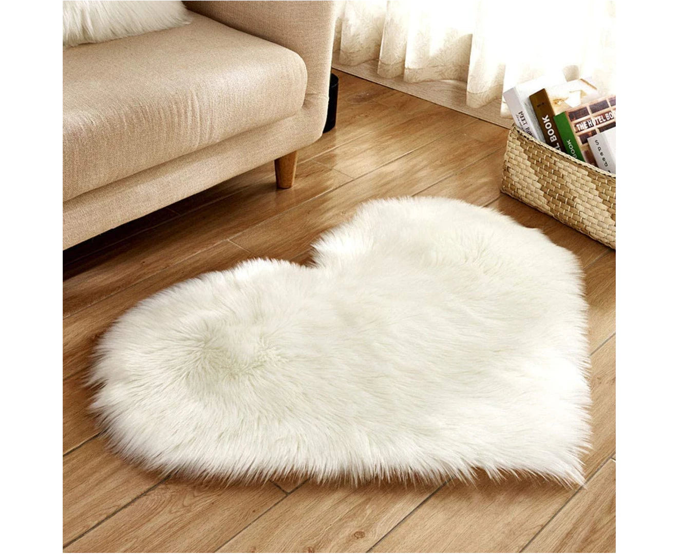 Wool Imitation Sheepskin Rugs Faux Fur Non Slip Bedroom Shaggy Carpet Mats 40 X 50 Cm (H)