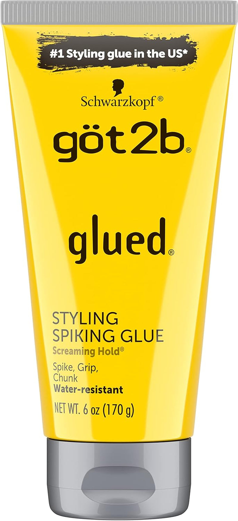 Glued Styling Spiking Hair Gel 2-6 Oz Tubes + 1 Travel 1.25 Oz Tube