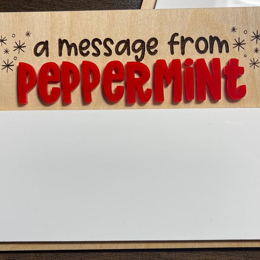 Message from Your Elf Board with Dry Erase Are for the Elf to Leave a Message This Christmas