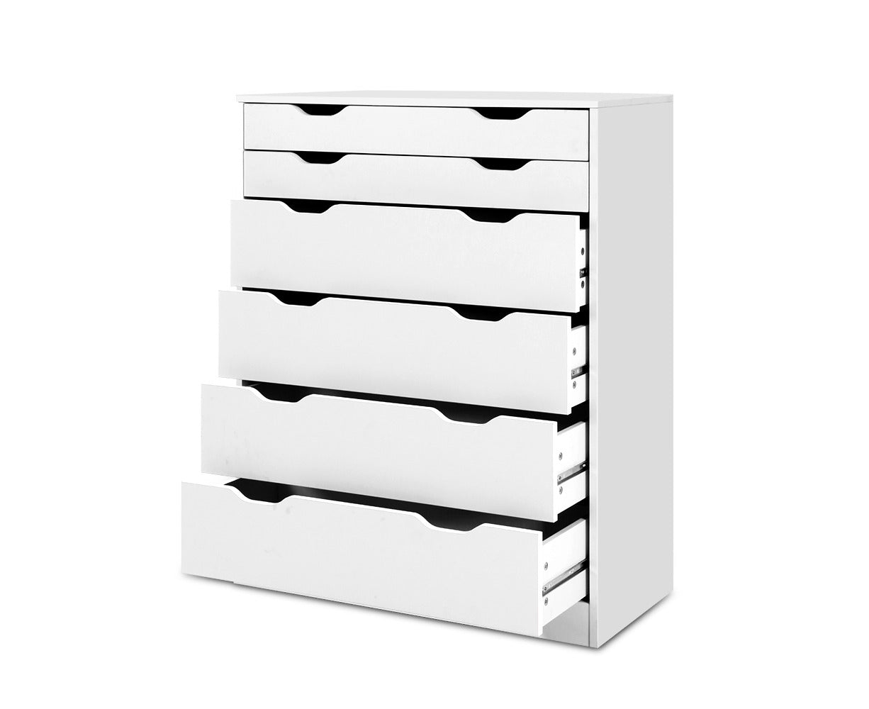 6 Chest of Drawers - MYLA White