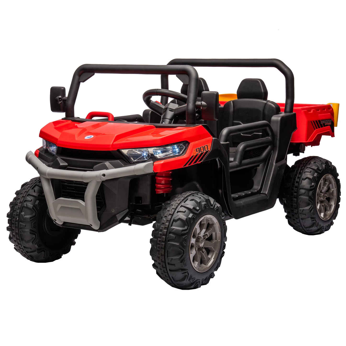 24V Ride on Truck 2 Seater Ride on UTV with 2X200W Motor Ride on Dump Truck with Dump Bed Shovel Ride on Car with Remote Control Electric Vehicle with Non Slip Tyre for Boys Girls