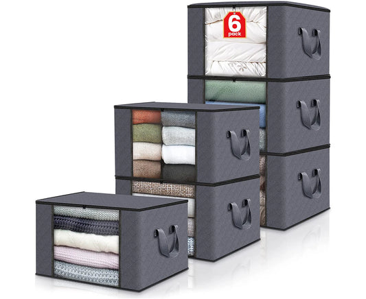 Bedroom Quilt Storage Bag Nonwoven Storage Storage Box Clothes Fabric Bed Storage Box 6-Pack Clothes Storage