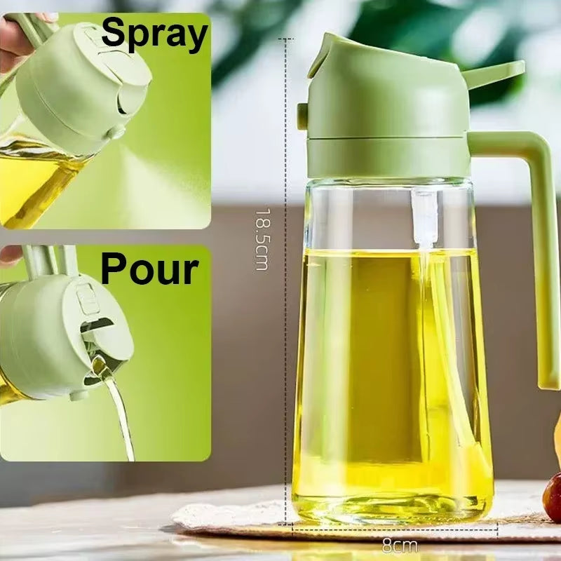 Oil Spray Oil Sprayer Plastic 2 in 1 Kitchen Oils Spray Bottle Olive Sprayer for Cooking BBQ Baking Oils Dispenser Accessories