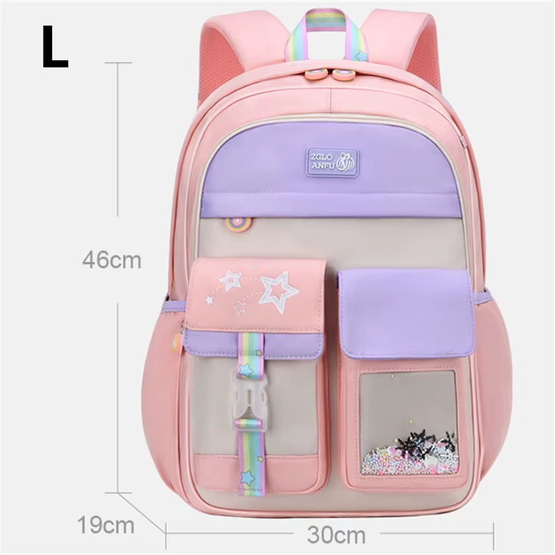 Children School Bags for Girls Kids Satchel Primary Orthopedic School Backpacks Princess Backpack Teenager Schoolbag Knapsack