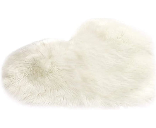 Wool Imitation Sheepskin Rugs Faux Fur Non Slip Bedroom Shaggy Carpet Mats 40 X 50 Cm (H)