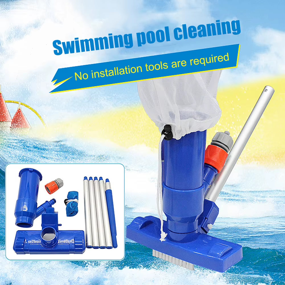 Pool Vacuum Cleaning Kit Clean Bottoms Net for Pool Filter Swimming Pool Vacuum Cleaner Set Cleaning Skimmer Pool Accessories