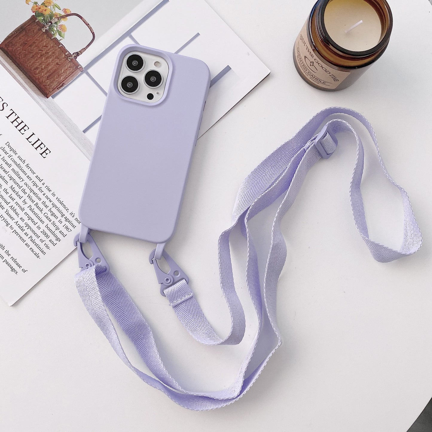 Crossbody Lanyard Liquid Silicone Phone Case