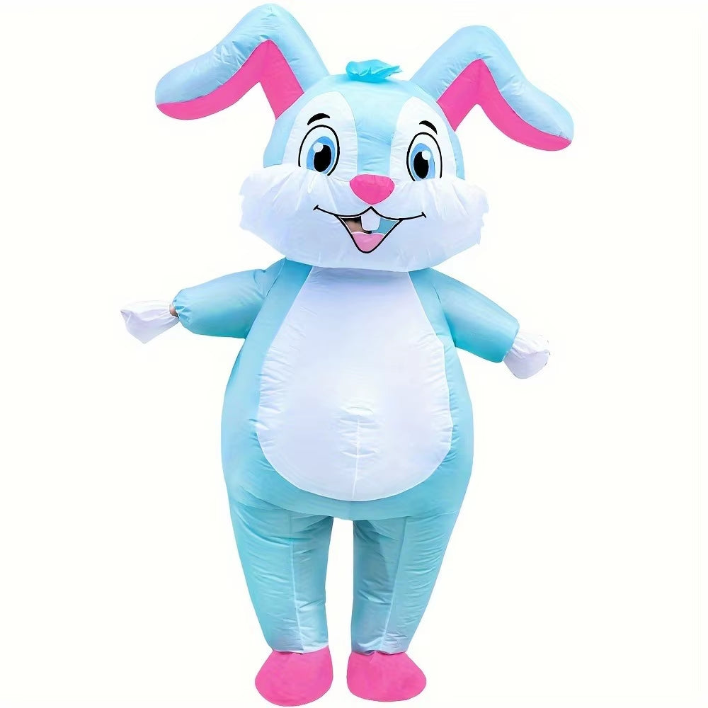 1Pc Easter Bunny Inflatable Costumes Anime Mascot Rabbit Fancy Halloween Christmas Cosplay Party Dress Suits for Adult