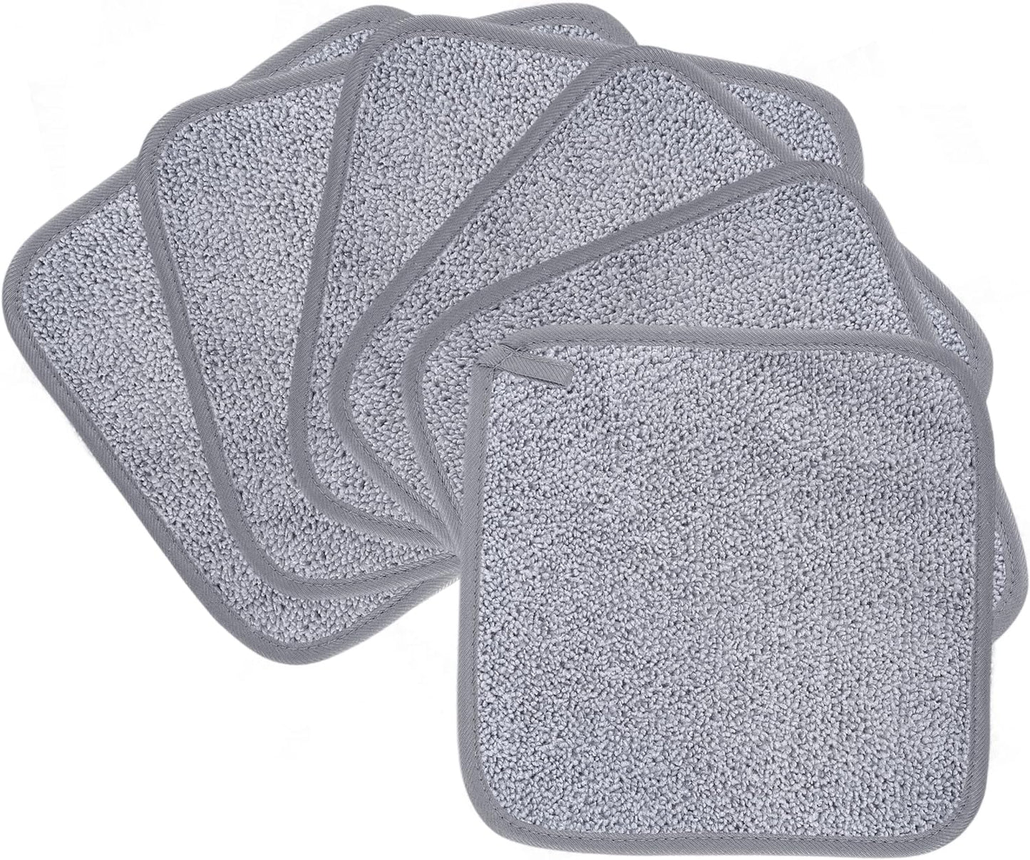 Premium Hypoallergenic Chemical Free Microfibre Makeup Remover and Facial Cleansing Cloth 6 Pack (20X20 Cm, Gray)