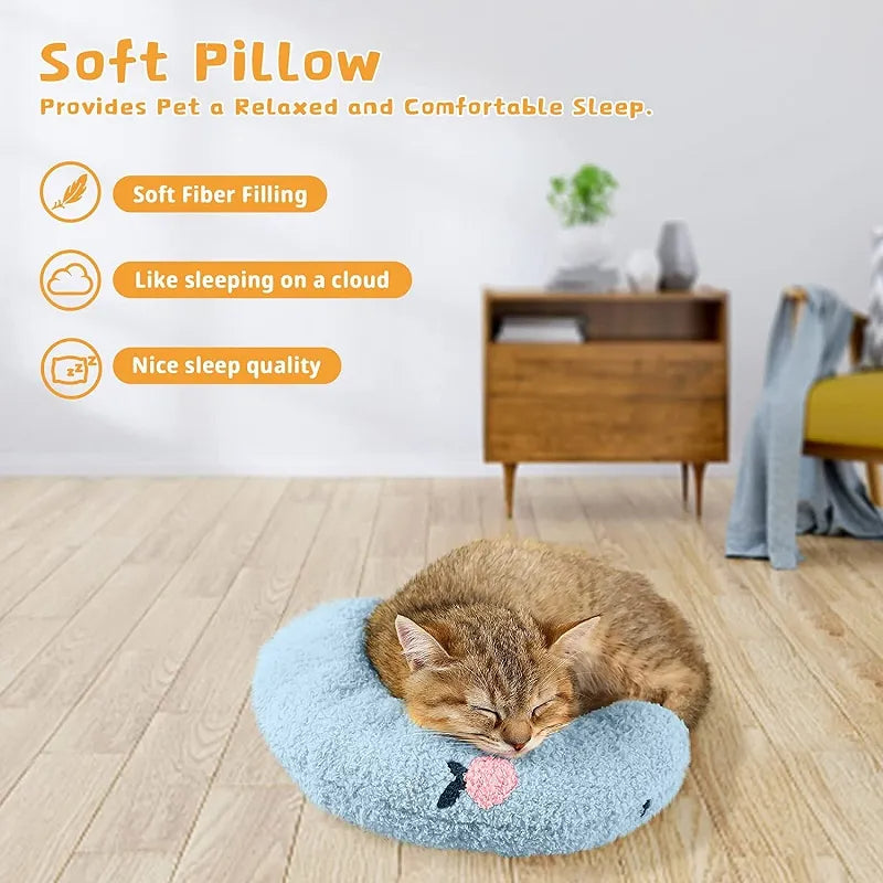 Little Pillow for Cats Fashion Neck Protector Deep Sleep Puppy U-Shaped Pillow Pets Pillow Kitten Headrest Dog Sleeping Pillow Pet Products