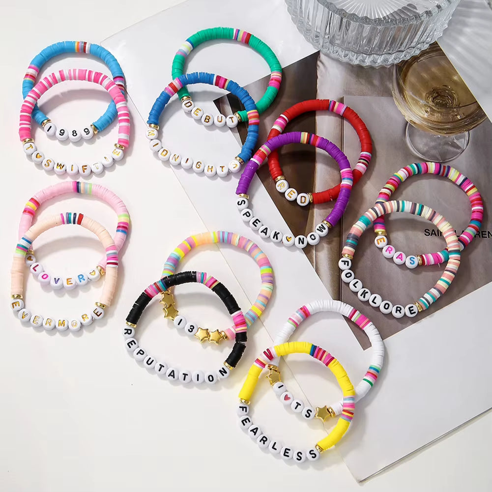 11/14 PCS Colorful Friendship Bracelets Album Bracelets Letter Beads Bracelet for Tween Girl Party Favors