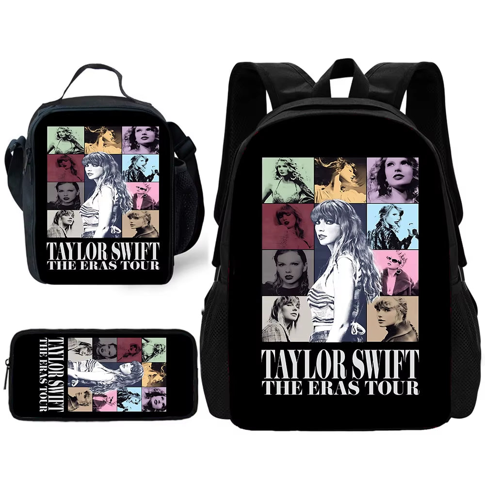 Singer Child School Backpack with Lunch Bags ,Pencil Bags ,School Bags for Swifts Boys Girls Best Gift T-Taylors