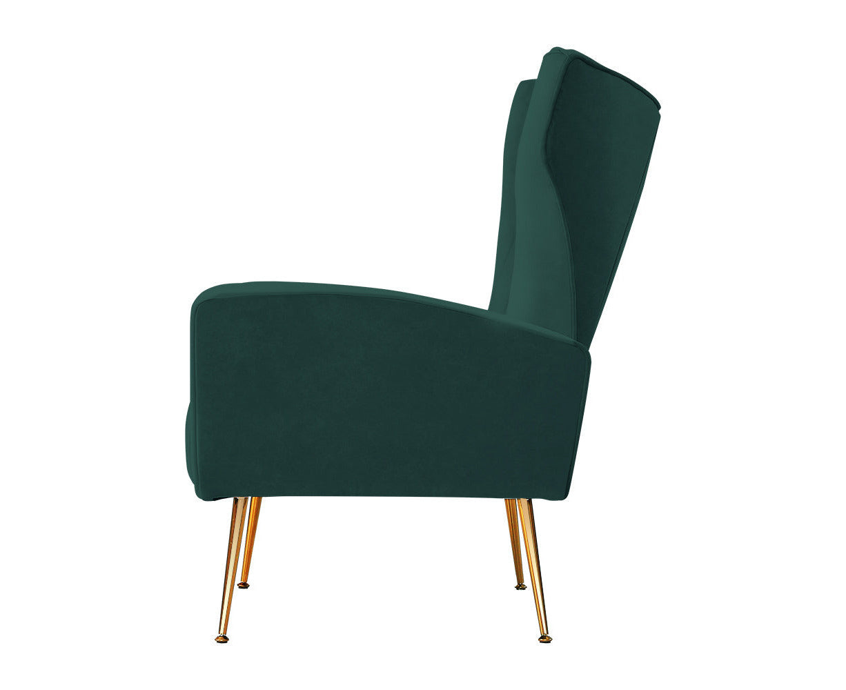 Armchair Green Velvet Kate