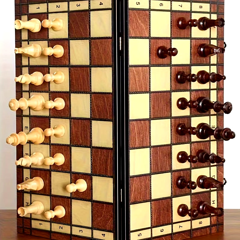 44Cm/ 17.3Inwooden Folding Chess Set Felt Game Board inside Store Adult Gift Family Game Board