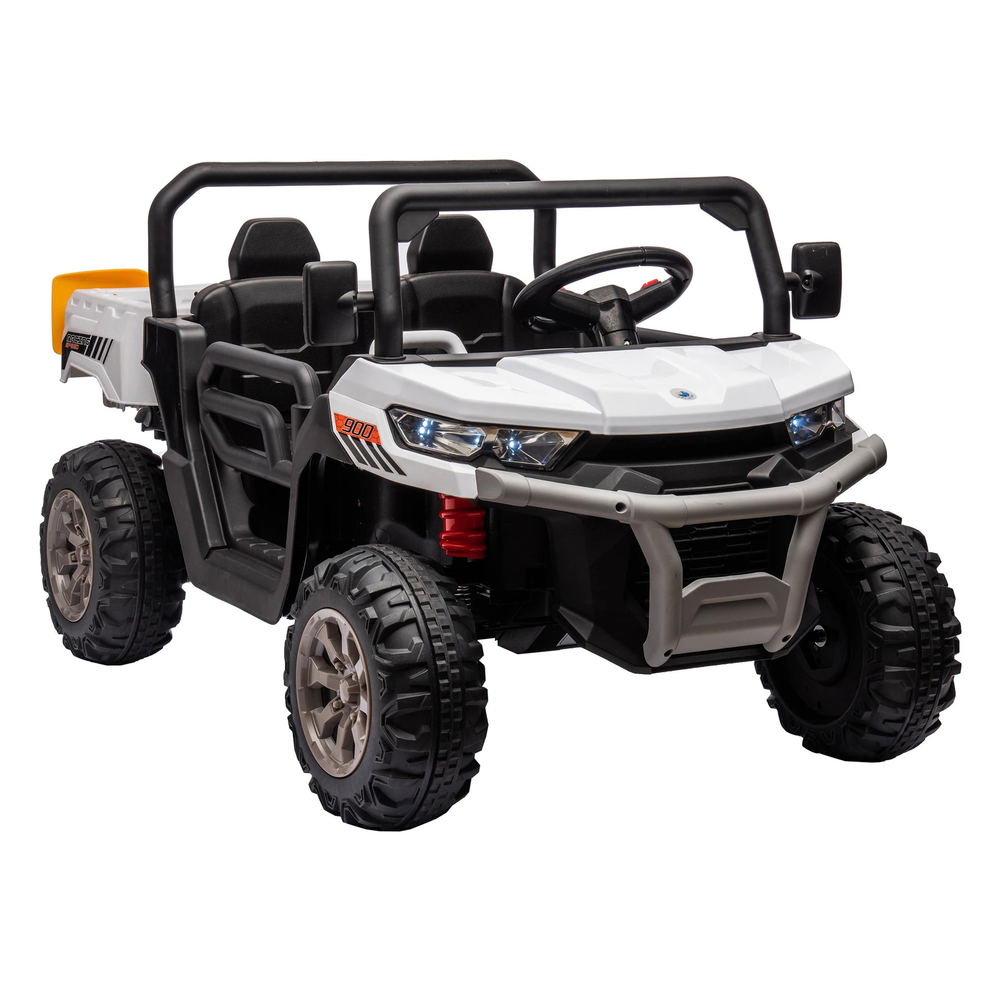 24V Ride on Truck 2 Seater Ride on UTV with 2X200W Motor Ride on Dump Truck with Dump Bed Shovel Ride on Car with Remote Control Electric Vehicle with Non Slip Tyre for Boys Girls