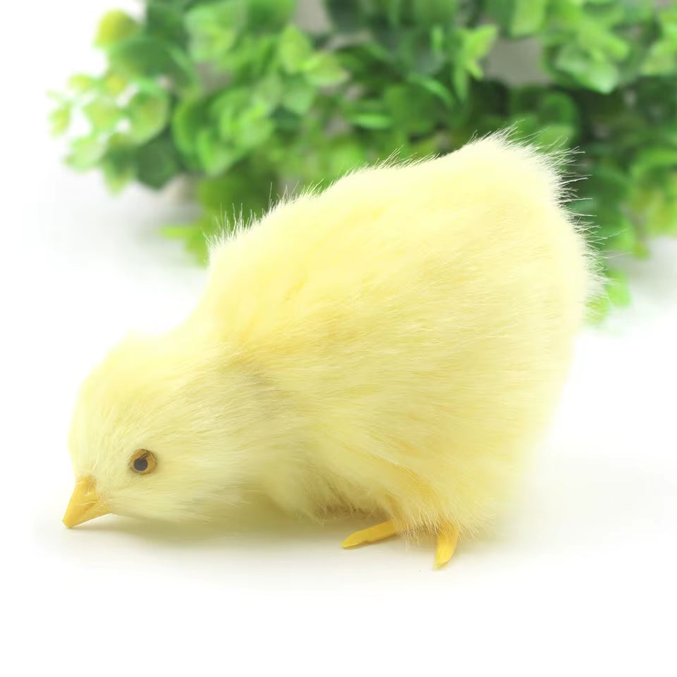 Realistic Cute Easter Chick Toy Simulation Chick Easter Decoration DIY Miniature Chicken Garden Ornament Home Easter Party Decor