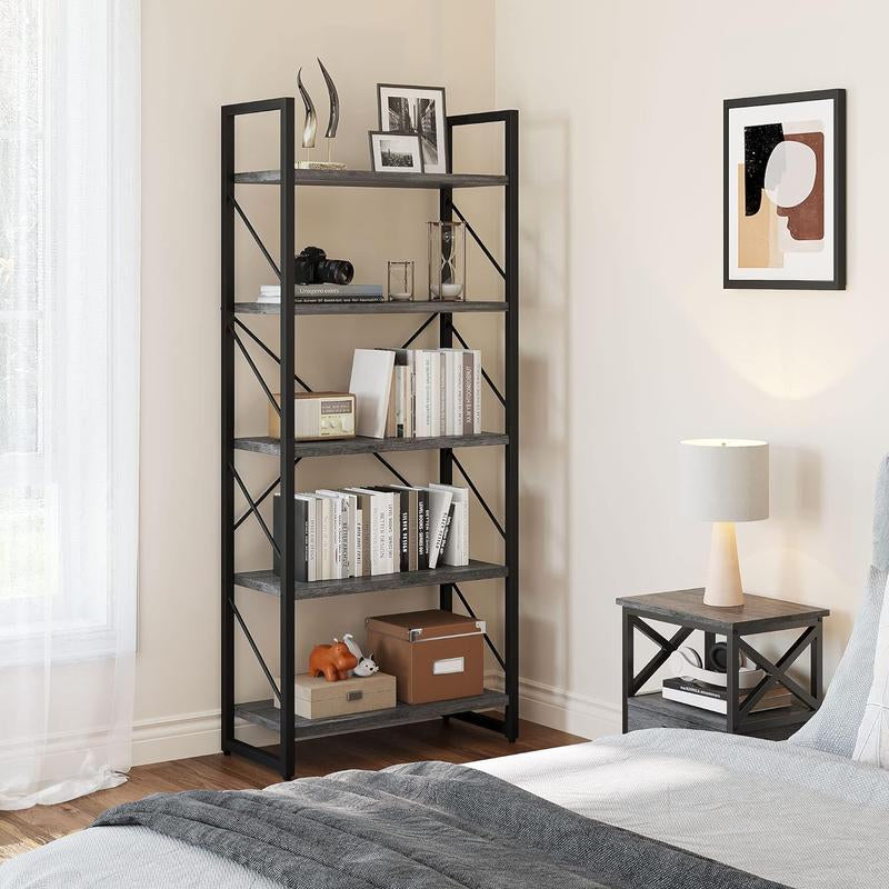 YITAHOME Storage Shelf - 5 and 6 Tiers Open Bookshelf for Home Office, Living Room, Bedroom, Study Room, Open Display Storage Rack Shelves for Kitchen, Holder Organizer for Books and Movies