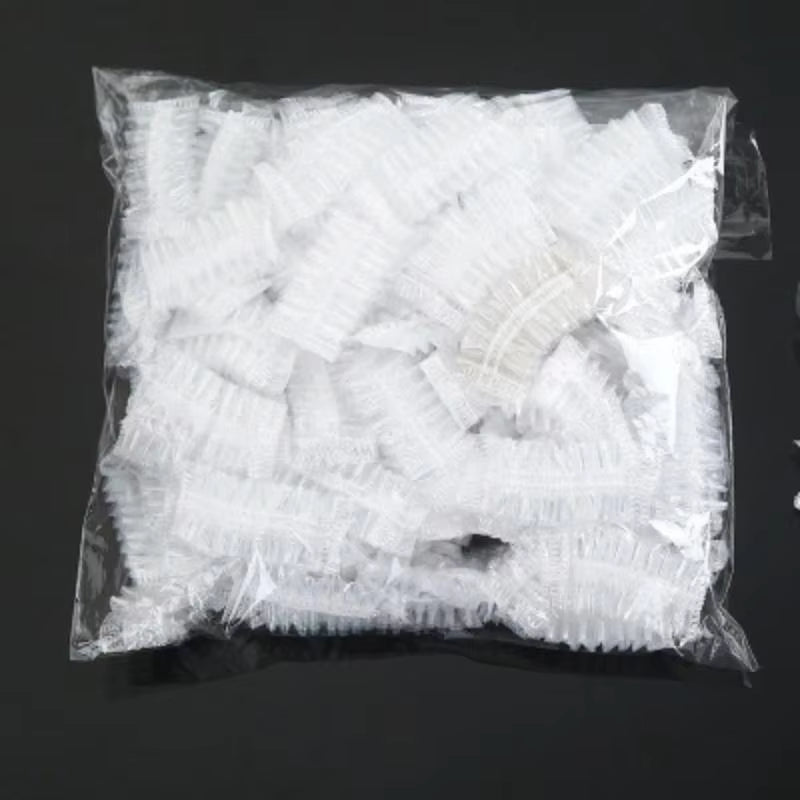 100Pcs Disposable Hairdressing Earmuffs Salon Clear Ear Cover Ear Protection Hair Dye Protect Cap Hair Color Styling Tool