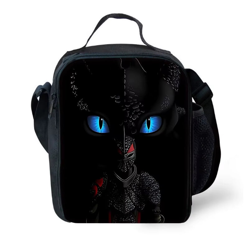 T-Toothless Child School Backpack with Lunch Bags ,Pencil Bags ,School Bags for Boys Girls Best Gift