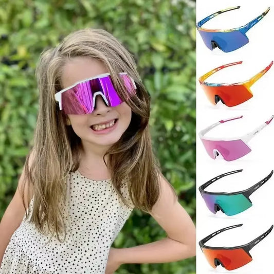 Kids Cycling Sunglasses Aged 8-15 Baseball Running Children Glasses UV400 Sports Riding Bicycle Glasses