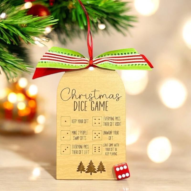 Christmas Dice Game Ornament