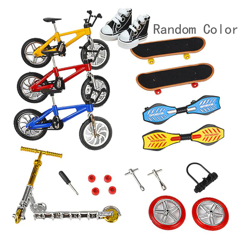 Finger Skate Board Bikes Tech Two Wheels Mini Scooter Fingertip Bmx Bicycle Set Fingerboard Shoes Deck Toys Boys Birthday Gifts